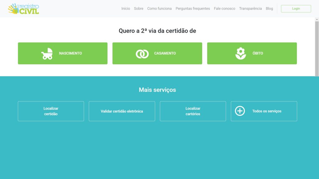 registro civil permite tirar segunda via da certidão de nascimento
